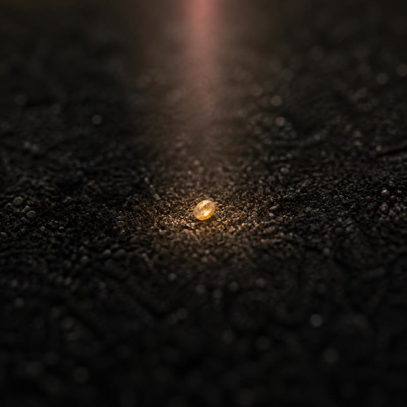 I Love It All cover art: a single small glowing amber stone catching a shaft of light on dark gritty ground